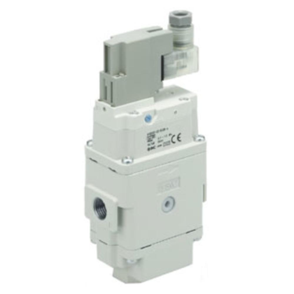 Mjukstartsventil AV-YZ - G 1/4" till 1" - 24 V DC - Y-version med kontakt - med driftindikator och skyddskrets - ej låsbar - pris per styck