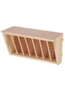 Hooibak - met zitplank - hout - lengte 37 cm - breedte 17 cm - hoogte 20 cm