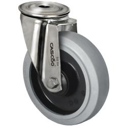 CASCOO R&uuml;ckenlochlenkrolle - Serie R4E2 - Elastik-PA-Rad - Rad-&Oslash; 100 bis 200 mm - Bauh&ouml;he 126 bis 230 mm - Tragkraft 150 bis 300 kg - Preis per St&uuml;ck