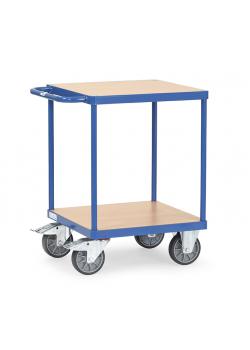 Table chariot - avec carré de surface de chargement - avec 2 étages de bois