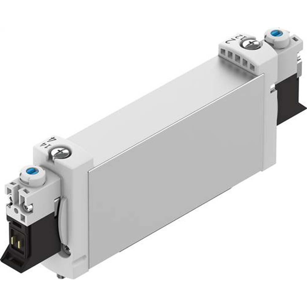 FESTO – zawór elektromagnetyczny VUVG-B18-F-1P3 – 2x zawór 3/2-drożny – zewnętrzne zasilanie powietrzem sterującym – sprężyna pneumatyczna/mechaniczna – zawór z płytą przyłączeniową G1/4 – bez płyty przyłączeniowej elektrycznej – cena za sztukę