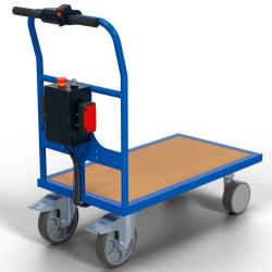 Elektrisk rullvagn - gentianabl&aring; - lastkapacitet 500 kg - handtagsh&ouml;jd 990 mm - olika storlekar - pris per styck