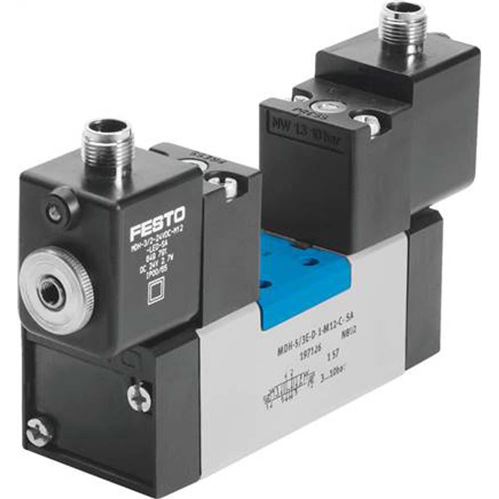 FESTO - Válvula magnética - MDH-5/3B-D-3-M12x-x - Función de válvula 5/3 - Precio por unidad