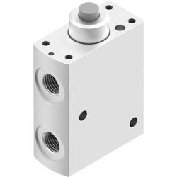 FESTO - VMEF-ST-M32 - Válvula de empuje - Válvula de 3/2 vías - Cuerpo aluminio - PN 10 bar - Conexión G 1/8" o G 1/4