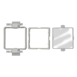 Rama montażowa - z pokrywą ochronną - tworzywo sztuczne - pasuje do manometr&oacute;w cyfrowych - cena za sztukę