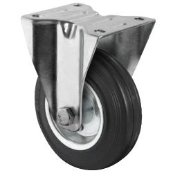 Ruota fissa CASCOO - Serie SWS4 - Ruota in gomma piena - &Oslash; della ruota da 80 a 250 mm - Altezza totale da 105 a 295 mm - Portata da 70 a 250 kg - Prezzo al pezzo