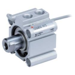 V&eacute;rin compact SMC CQ2A-S - simple effet - ressort de rappel en position ferm&eacute;e - al&eacute;sage filet&eacute; des deux c&ocirc;t&eacute;s - tige de piston avec filetage femelle - sans amortissement