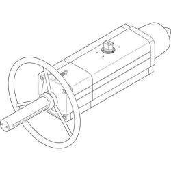 FESTO - Actuador giratorio DAPS-0240-090-RS - simple efecto - ángulo de giro 92° - conexión G 1/4 - fuerza del resorte 1 a 4 - precio por unidad