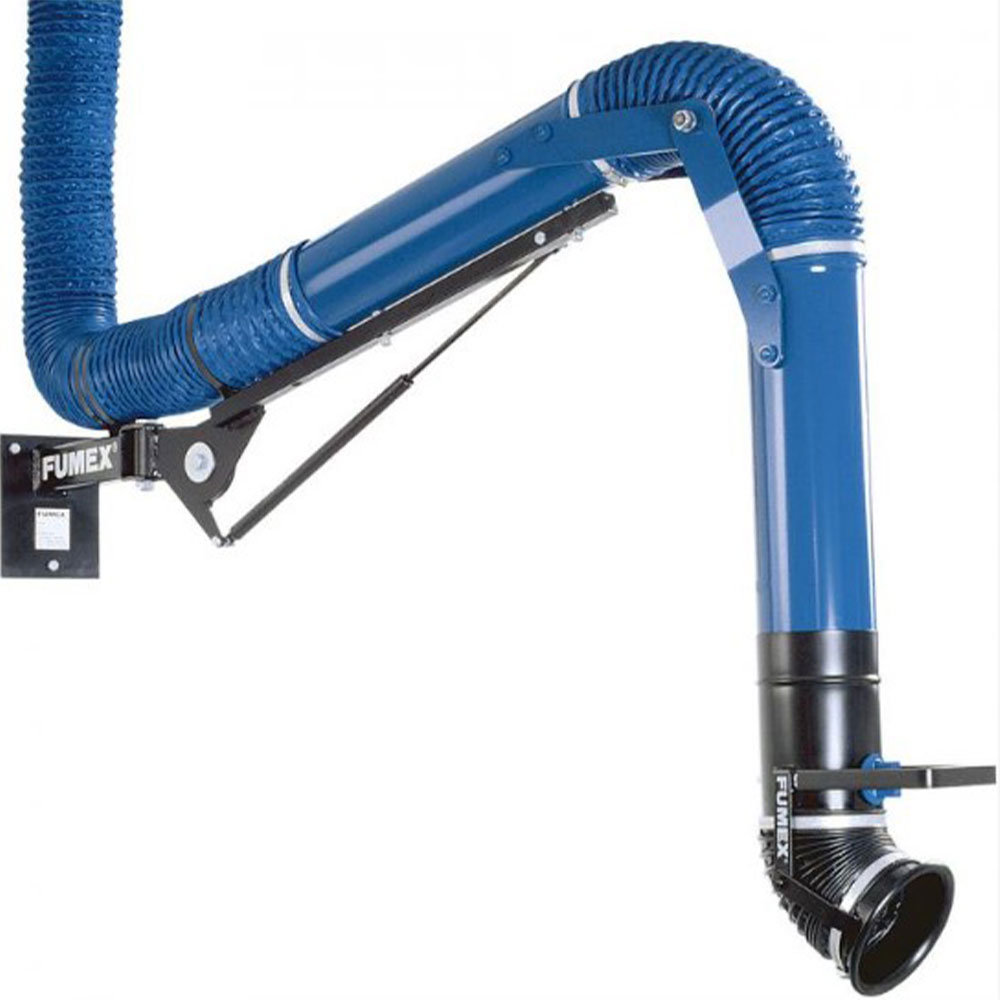Afzuigarm PRX - lengte 2000 tot 4000 mm - Ø 125 tot 200 mm - standaard en wit - incl. wandbevestiging