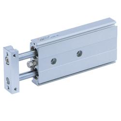SMC dubbelzuigercilinder CXSJM - compacte uitvoering - dubbelwerkend - glijgeleiding - elastische demping - PN 7 bar