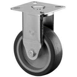 Apparaat-bokwiel met schroefplaat - thermoplastisch wiel - wiel-&Oslash; 75 mm - bouwhoogte 103 mm - draagvermogen 75 kg - prijs per stuk