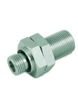 Wkręcane złącze grodziowe - stal chromowana - gwint zewnętrzny UNF 11/16 "(ORFS) na G 3/8"