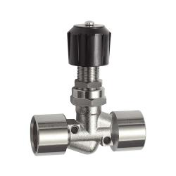 Válvula de aguja - Latón niquelado - Rp 1/8 a Rp 1/2 - Longitud 51,6 a 69 mm - Precio por unidad