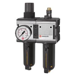 Underh&aring;llsenhet, 2-delad "multifix" - med metallbeh&aring;llare och siktglas - BG 4 - G 1" - fl&ouml;deshastighet 12 000 l/min - inloppstryck max. 20 bar - regleromr&aring;de 0,5 - 10 bar - filterfinhet 5 &micro;m - pris per enhet