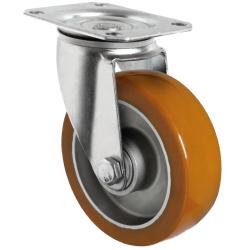 CASCOO Lenkrolle - Serie AAU5 - PU-Rad - Rad-&Oslash; 125 mm - Bauh&ouml;he 155 mm - Tragkraft 300 kg - Preis per St&uuml;ck