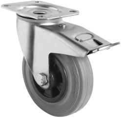 CASCOO Lenkrolle mit Totalfeststeller - Serie P4R2 - Vollgummi-Rad - Rad-&Oslash; 80 bis 200 mm - Bauh&ouml;he 105 bis 235 mm - Tragkraft 70 bis 205 kg - Preis per St&uuml;ck