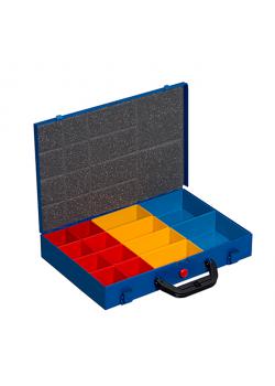Metalen kist voor kleine onderdelen EuroPlus Pro M 34L-14 - met 14 inzetbakken - Buitenafmetingen kist (B x D x H) 335 x 280 x 50 mm