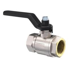 Palloventtiili - vakiomalli - nikkel&ouml;ity messinki - sis&auml;kierre/sis&auml;kierre - G 1/4" - G 3" - DN 8 - 80 - PN max. 16 - 50 bar - mustalla k&auml;sivivulla - hinta per kappale