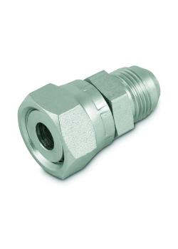 Prosty adapter - stal chromowana - nakrętka łącząca IG UN 9/16 "(ORFS) na JIC AG UNF 7/16"