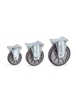 Bokwiel - thermoplastwiel - wiel-Ø 125 tot 200 mm - bouwhoogte 165 tot 237 mm - draagvermogen 135 tot 250 kg