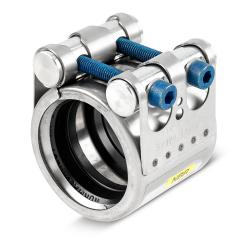 Złącze rurowe FLEX - Stal nierdzewna W4 - NBR - Szerokość taśmy 65 do 100 mm - Rozmiar nominalny 26,9 do 114,3 mm - Cena za sztukę
