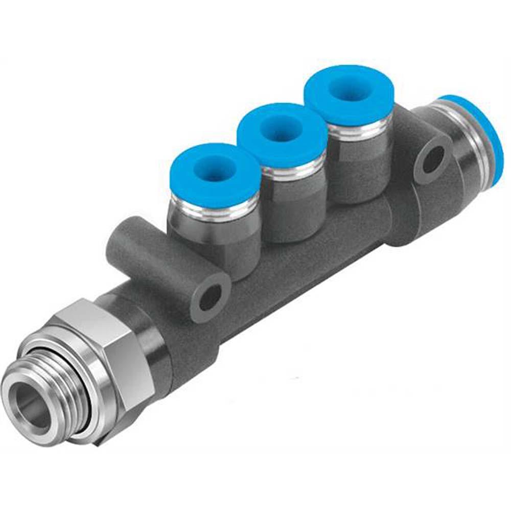 FESTO - QST3 - Distribuidor múltiple - Carcasa PBT - R/G 1/8" a 3/8" o conector 6 a 10 mm - Reducción a 4 a 8 mm - Precio por unidad