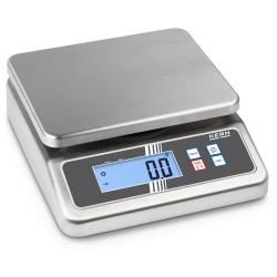 Roestvrijstalen orgaanweegschaal - FOB 7K-4NLO - Beschermingsklasse IP67 - max. weegbereik 5 kg; 7,5 kg - afleesbaarheid 0,5 g; 1 g
