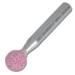 Punta montada, PFERD - dureza O - mezcla de corindón - tamaño de grano K60 - bola - aglomerante cerámico - cabeza Ø 25 mm - mango Ø 6 mm - hasta 38100 rpm