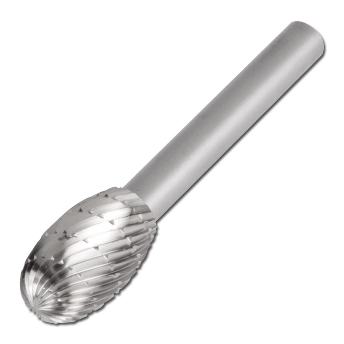 HSS-Frässtifte "PFERD - Tropfenform O - für Stahl - VE 1 und 5 Stk. - Preis per VE