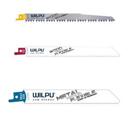 Hojas de sierra de sable - surtido de 3 - WILPU - longitud de corte 130 - 220 mm - para madera