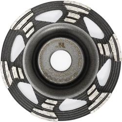 roue de diamant - forgée - diamètre 125 mm - avec 6 segments spéciaux