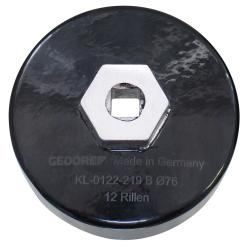 Llave para filtro de aceite Gedore - diámetro 76 mm - con 12 ranuras - precio por unidad