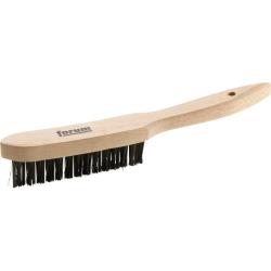 Brosse pour soudures d'angle - FORUM - Fil d'acier lisse - 3 rang&eacute;es - Longueur totale 295 mm - Prix &agrave; l'unit&eacute;