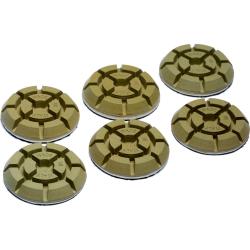 Diamantpoleringsskiver - kornstørrelse 60 til 1500 - Ø 75 mm - med velcro-pakke med 6