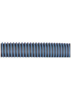 Manguera de escape NTP - termoplástico - hélice externa - negro/azul - Ø 75 a 150 mm - longitud 5 a 10 m - precio por rollo