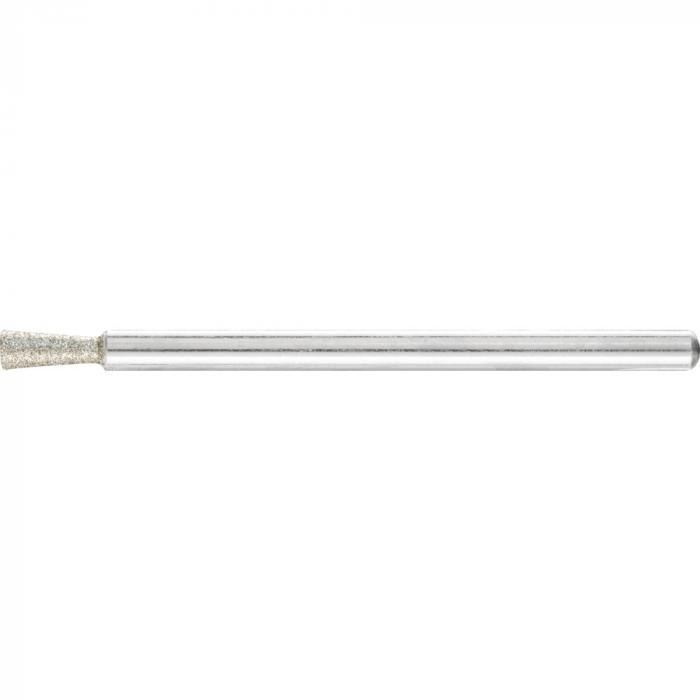PFERD diamantslijpstift - komvorm KT - korrelgrootte D 126 - buiten-ø 3,0 en 10,0 mm - schacht-ø 3 en 6 mm
