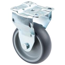 Ruota fissa per apparecchi pesanti - Ruota in materiale termoplastico - &Oslash; della ruota 100 mm - Altezza totale 135 mm - Portata 100 kg - Prezzo al pezzo