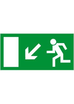 Vluchtwegbord "Vluchtweg links af" - 10-40 cm