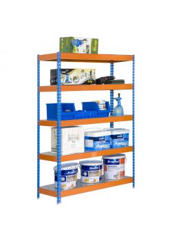 Estantería grande Bricoforte 1206-5 - 2000 x 1200 x 600 mm - estantes metálicos - 5 niveles