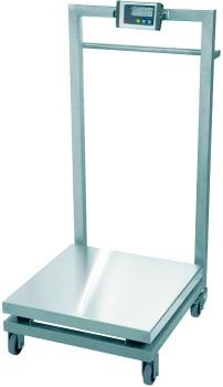 Stativ vægt MWS - rustfrit stål - mobil - måleområde 150-300 kg - med digital angivelse