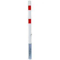 Słupki - Stal - 1400mm - biały / czerwony - do ustawiania w betonie - z / bez pętli -