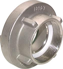 Racor Storz - tamaño 65 - rosca interior G 2 1/2" - PN 16 bar - distancia entre espigas 81 mm - latón con junta NBR