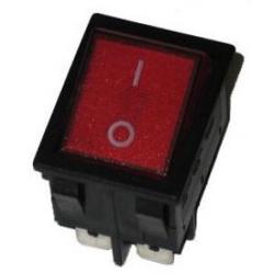 Interruptor de luz de plástico, instalado por ejemplo en las versiones SBC90 - Interruptor rojo de encendido/apagado con tapa