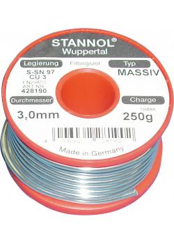 Fitting slot - type solid - &Oslash;-3, 0mm - S-Sn97Cu3 - "STANNOL"
