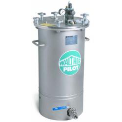 Materiaaldrukvat 60 liter - 6 bar - uitgang boven, roestvrij staal