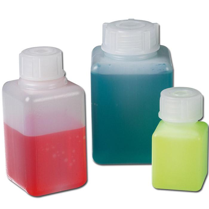 Square flaske - firkantet grundplan - smal hals - 20-100 ml