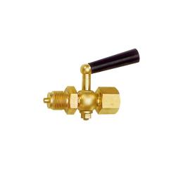 Spärrventil för manometer - G 1/4" eller G 1/2" - PN 6 eller 25 bar - mässing eller rostfritt stål - invändig/invändig - styckpris