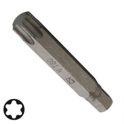 Embout profilé en T - longueur 75 mm sans alésage - 14 mm hexagonal