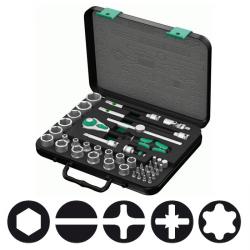 Socket set 3/8 "-" Wera CYCLOPS "43 kappaletta - Ch-Va teräs