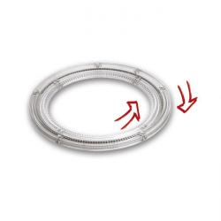 Couronne de direction à billes - plastique - transparent - bague extérieure Ø 230 ou 280 mm - charge axiale 200 kg